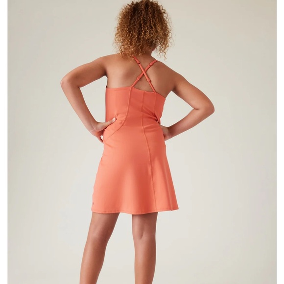 Athleta Girl Girls’ Everyday Dress Activewear With Shorts Orange Coral sz XS 6 - Picture 3 of 9